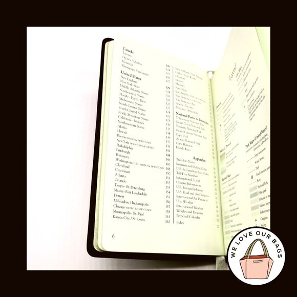 NEW VINTAGE COACH 1997 Black Glovetanned Leather Travel Atlas World & USA 4523 - Picture 7 of 15